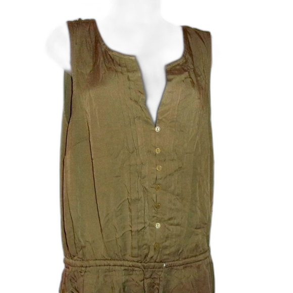 JustFab XL Olive Green Pintuck Romper NWT - Picture 6 of 12